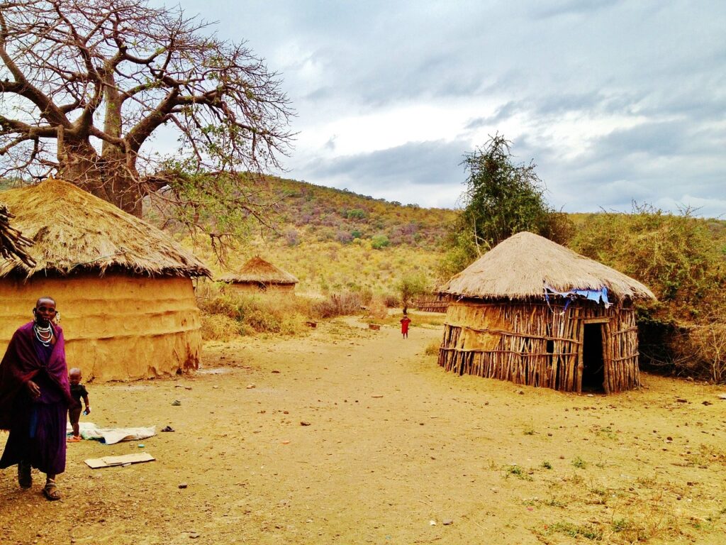 massai land, tanzania, boma